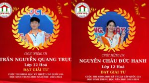 Vinh danh học sinh đạt giải khoa học kĩ thuật cấp quốc gia năm học 2023-2024